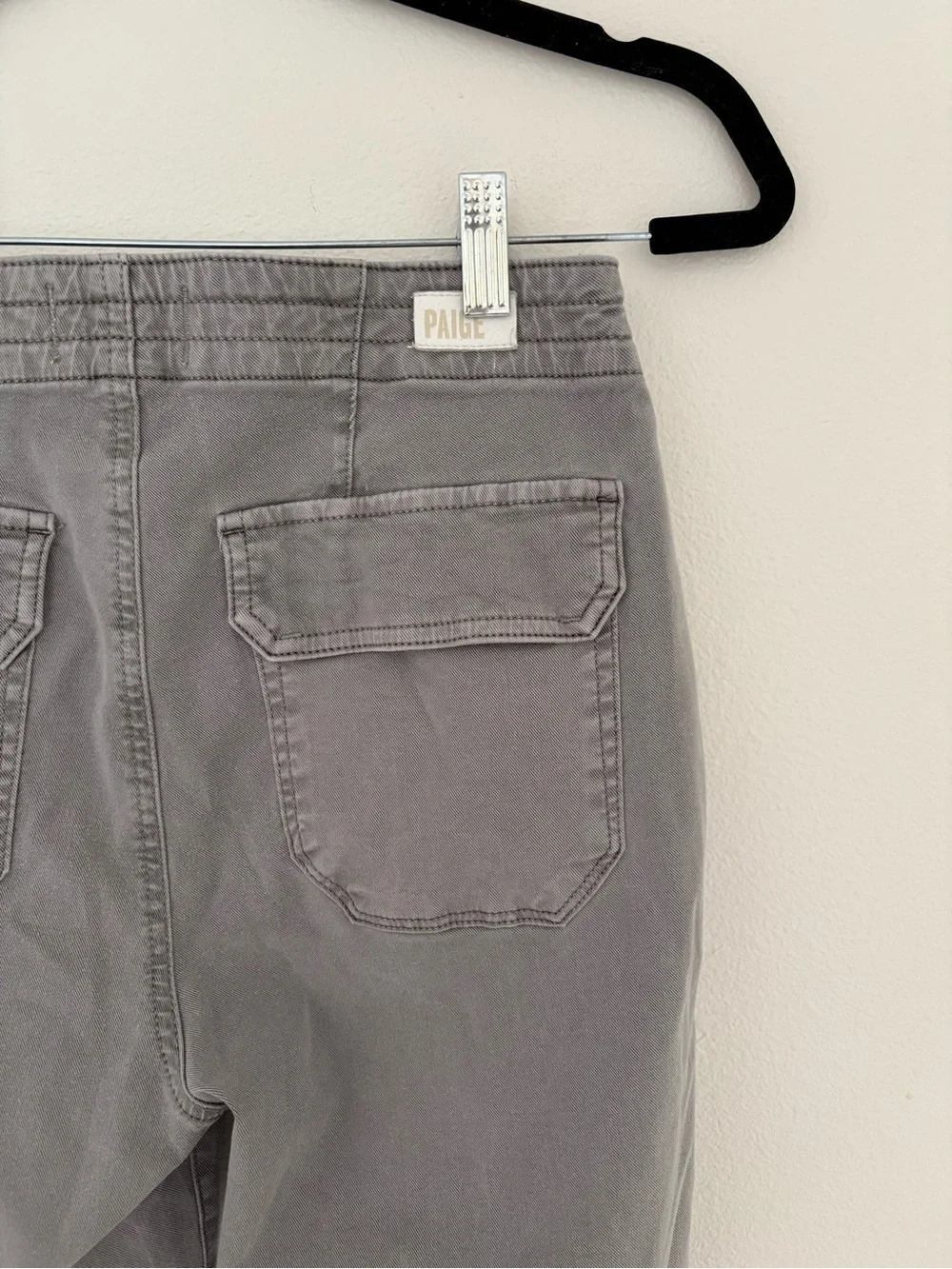 Paige Reid Cotton Joggers Grey Cinched Bottoms Women’s 26